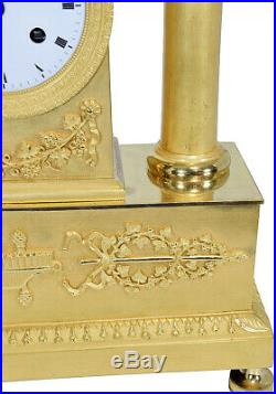 PENDULE BACCHANTE. Kaminuhr Empire clock bronze horloge antique uhren cartel