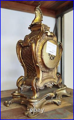 PENDULE Bronze Dore Style LOUIS XV GUILHEAUME MANOSQUE 35MAG 19/12