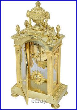 PENDULE CAGE. Kaminuhr Empire clock bronze horloge antique cartel