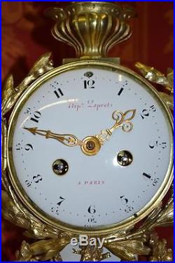 PENDULE D'EPOQUE LOUIS XVI DE HIPPOLITE LAPRET A PARIS, HT 46