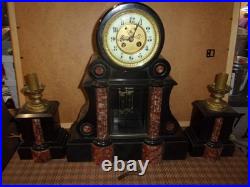 PENDULE DE NOTAIRE balancier MERCURE, dessus de cheminee