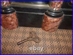 PENDULE DE NOTAIRE balancier MERCURE, dessus de cheminee