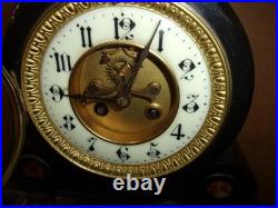 PENDULE DE NOTAIRE balancier MERCURE, dessus de cheminee