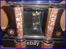 PENDULE DE NOTAIRE balancier MERCURE, dessus de cheminee