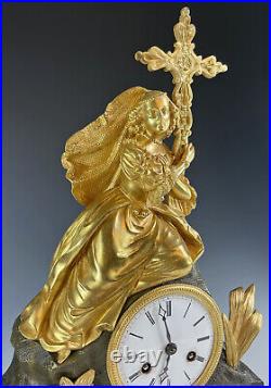 PENDULE Kaminuhr Empire clock bronze horloge antique pendule uhren cartel