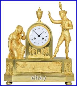 PENDULE MATELOT. Kaminuhr Empire clock bronze horloge antique cartel uhren