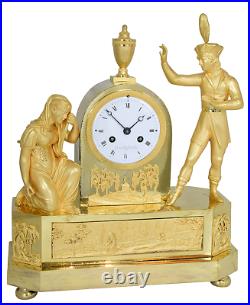 PENDULE MATELOT. Kaminuhr Empire clock bronze horloge antique cartel uhren