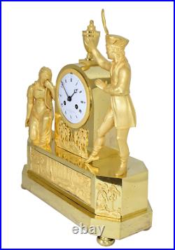 PENDULE MATELOT. Kaminuhr Empire clock bronze horloge antique cartel uhren