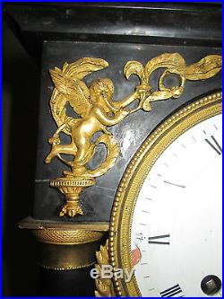 PENDULE PORTIQUE BRONZE CLOCK KAMINUHR OROLOGIO LOUIS XVI 18ème