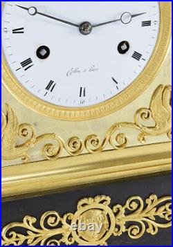 PENDULE SAPPHO. Kaminuhr clock bronze horloge antique uhren cartel empire