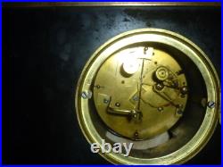 PENDULE XIXem bronze et marbre mouvement a fil