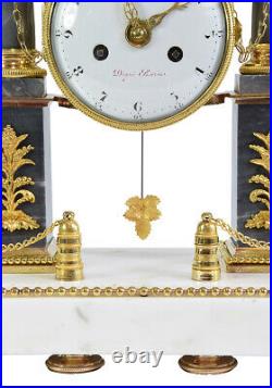 PENDULE XVIII ATHENA. Kaminuhr Empire clock bronze horloge antique uhren cartel