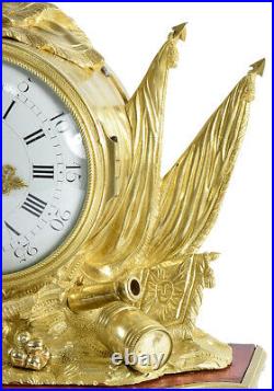 PENDULE XVIIII GUERRIER. Kaminuhr Empire clock bronze horloge antique cartel
