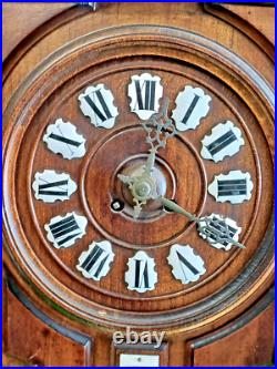 PENDULE carillon horloge MURALE Station Météo THERMOMETRE BAROMETRE Fin XIXe