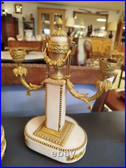 PENDULE de Cheminee Garniture Marbre Bronze NAPOLEON 3 Louis XVI 120MAG 13/04 PENDULE de Cheminee Garniture Marbre Bronze NAPOLEON 3 Louis XVI 120MAG 13/04
