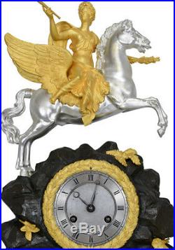 Pégase. Kaminuhr Empire clock bronze horloge antique cartel pendule napoleon
