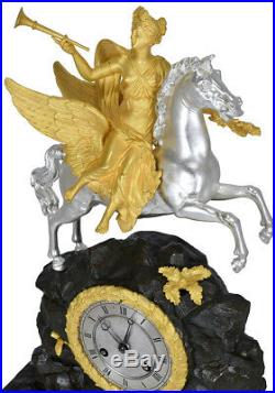 Pégase. Kaminuhr Empire clock bronze horloge antique cartel pendule napoleon