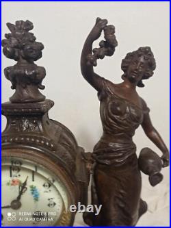 Pendule 1900 marbre et regule fonctionne sonne