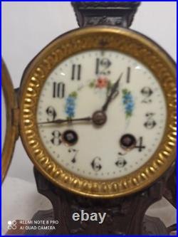 Pendule 1900 marbre et regule fonctionne sonne