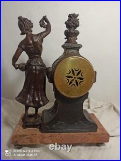 Pendule 1900 marbre et regule fonctionne sonne