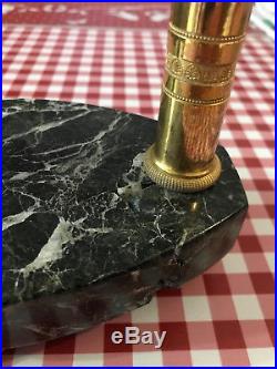 Pendule A Colonne Epoque Louis XVI Marbre Et Bronze