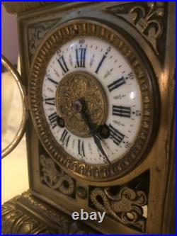 Pendule ART NOUVEAU bronze Horloge 19e antique Mucha vintage Pendule ART NOUVEAU bronze Horloge 19e antique Mucha vintage