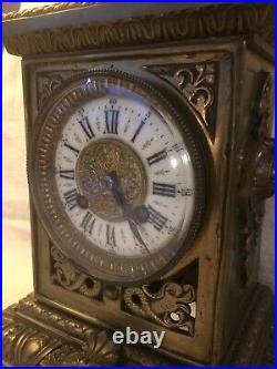 Pendule ART NOUVEAU bronze Horloge 19e antique Mucha vintage Pendule ART NOUVEAU bronze Horloge 19e antique Mucha vintage