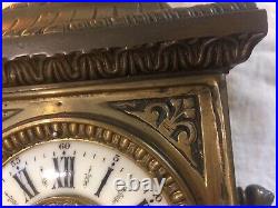 Pendule ART NOUVEAU bronze Horloge 19e antique Mucha vintage Pendule ART NOUVEAU bronze Horloge 19e antique Mucha vintage