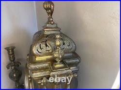 Pendule Ancienne en Bronze Garniture de Cheminé Epoque Napoléon 3 H 53 cm Pendule Ancienne en Bronze Garniture de Cheminé Epoque Napoléon 3 H 53 cm