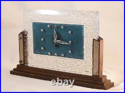 Pendule Art Déco Verre Dans Le Goût De Lalique horloge clock uhr reloj orologio