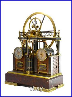 Pendule Automate machine à vapeur French Industrial Clock uhr reloj no Guilmet