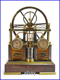 Pendule Automate machine à vapeur French Industrial Clock uhr reloj no Guilmet