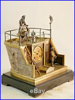 Pendule Aux Marins par Guilmet n°1412 French industrial clock uhr reloj orologio