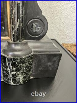 Pendule Borgne Style Napoléon 3 En Marbre Balancier Mercure, Avec Sa Clé