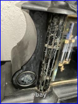 Pendule Borgne Style Napoléon 3 En Marbre Balancier Mercure, Avec Sa Clé