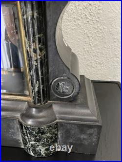 Pendule Borgne Style Napoléon 3 En Marbre Balancier Mercure, Avec Sa Clé