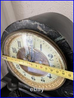 Pendule Borgne Style Napoléon 3 En Marbre Balancier Mercure, Avec Sa Clé