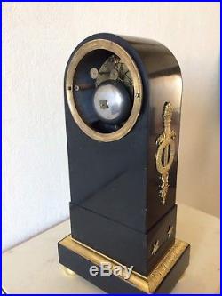 Pendule Borne Empire Louis XVI Directoire Bronze Kaminurh French Clock