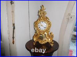 Pendule Bronze Dore Hermle