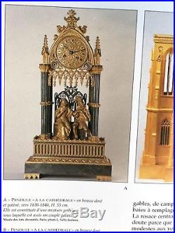 Pendule Bronze Gothique A La Cathedrale 1830, Ht 48