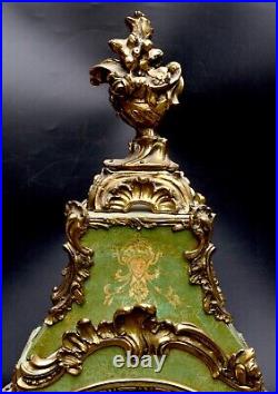 Pendule Cartel Horloge Bronze Epoque Louis XV