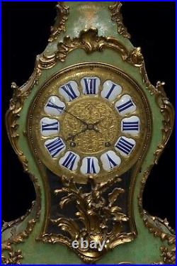 Pendule Cartel Horloge Bronze Epoque Louis XV