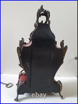 Pendule Cartel violoné Griotte Carillon Fin XIXème