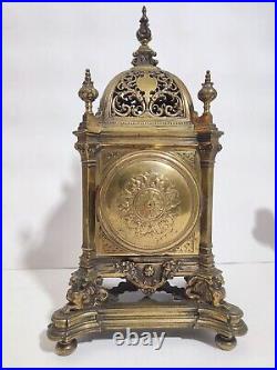 Pendule Cathédrale 19th Régence France Cartel Horloge Garniture Cheminée Clock