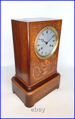 Pendule Charles X marqueterie début 19 ème siècle Kaminuhr clock uhr