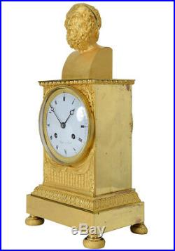 Pendule Chopin. Kaminuhr Empire clock bronze horloge antique cartel napoleon