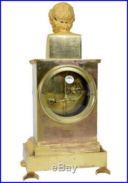 Pendule Chopin. Kaminuhr Empire clock bronze horloge antique cartel napoleon