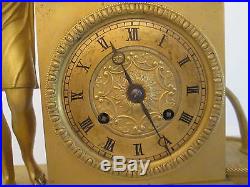 Pendule Clock Uhr Orologio Bronze Dore Empire