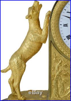 Pendule Cupidon. Kaminuhr Empire clock bronze horloge antique cartel