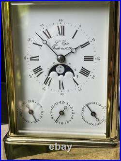 Pendule De Voyage L'ÉPÉE 1839 Officier Pendulette Phases De Lune Pendule De Voyage L'ÉPÉE 1839 Officier Pendulette Phases De Lune